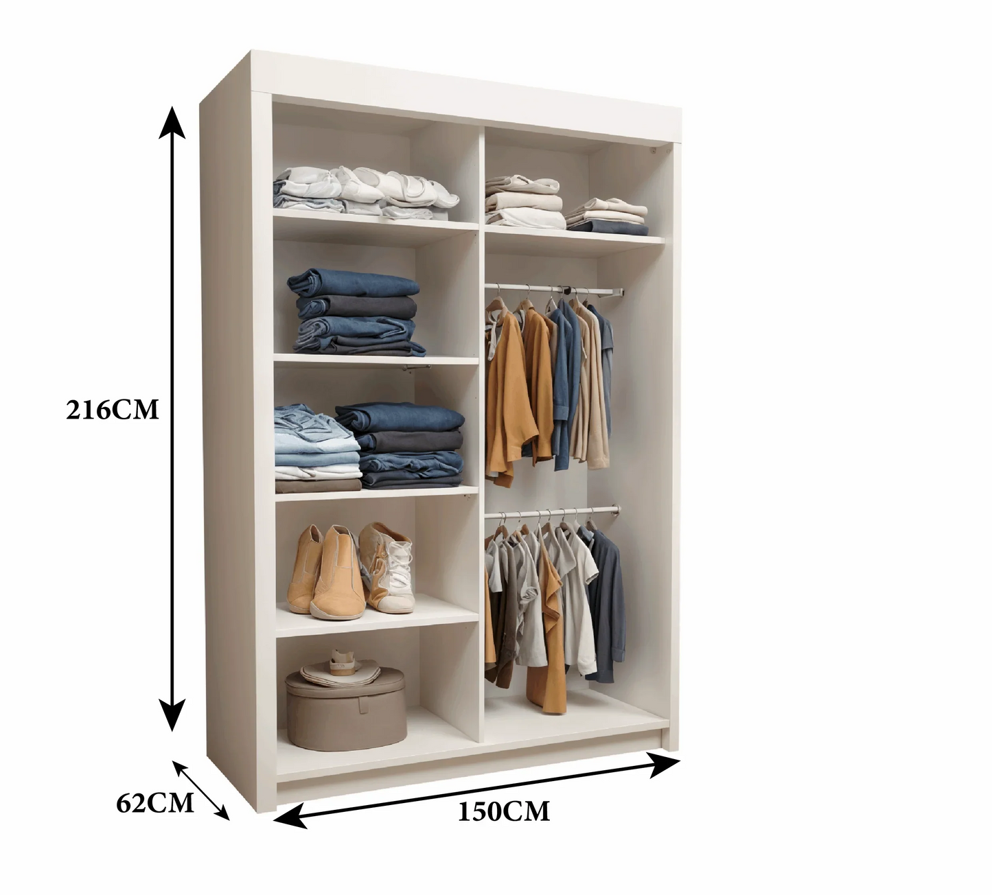Oslo Mirror Sliding Door Wardrobe