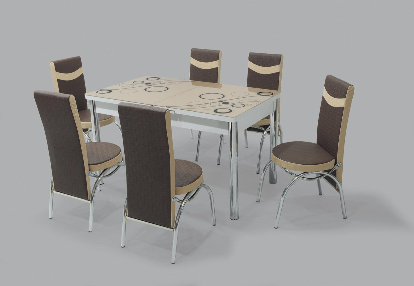 Brown Bubble Turkish Dining Set