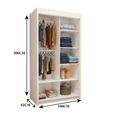 Oslo Mirror Sliding Door Wardrobe