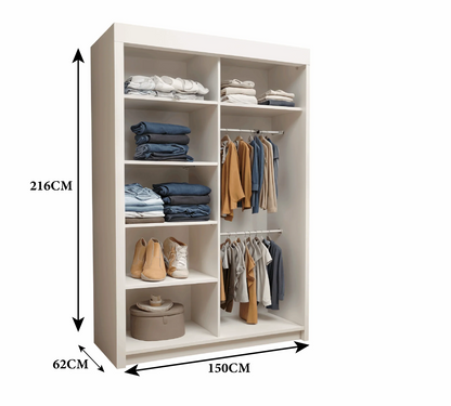 Oslo Mirror Sliding Door Wardrobe