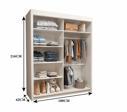 Oslo Mirror Sliding Door Wardrobe