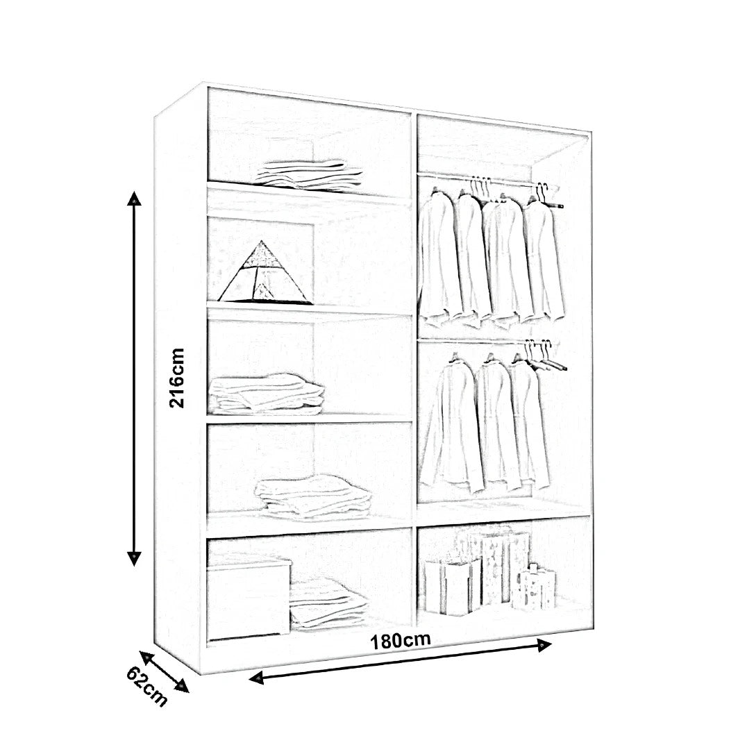 Oslo Mirror Sliding Door Wardrobe
