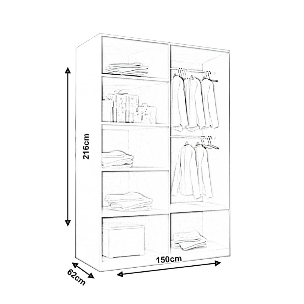 Oslo Mirror Sliding Door Wardrobe