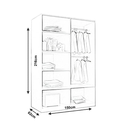 Oslo Mirror Sliding Door Wardrobe