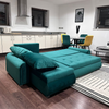 Berlin Stylish and Functional Corner Sofa Bed Green