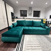 Berlin Stylish and Functional Corner Sofa Bed Green