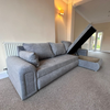 Berlin Stylish and Functional Corner Sofa Bed Grey