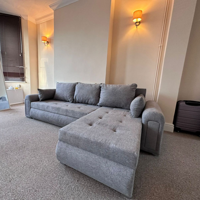 Berlin Stylish and Functional Corner Sofa Bed Grey