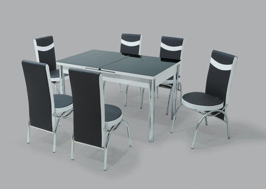 Black and White Turkish Dining Set