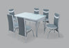 Grey and White Turkish Dining Set