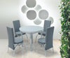 Grey and white Round Dining Table