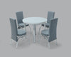 Grey and white Round Dining Table