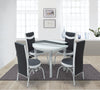 Black Wave Round Dining Table