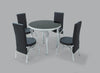 Plain Black Round Dining Table
