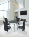 Plain Black Round Dining Table