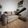 Berlin Stylish and Functional Corner Sofa Bed Brown