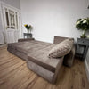 Berlin Stylish and Functional Corner Sofa Bed Brown