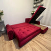 Berlin Stylish and Functional Corner Sofa Bed Red