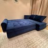 Berlin Stylish and Functional Corner Sofa Bed Blue